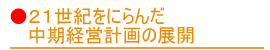 ２１世紀をにらんだ中期経営計画の展開